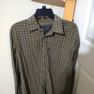 Abercrombie and Fitch Green Plaid Button Down